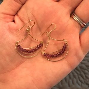 Beautiful purple stone earrings